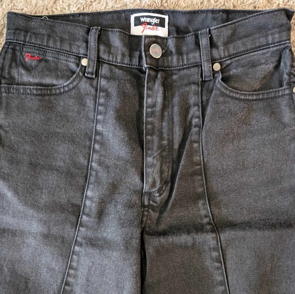Wrangler x fender guitar limited edition womens black bootcut jeans size 27x28 - Picture 3 of 5